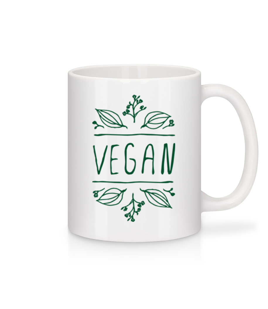 Signe Végétalien · Mug en céramique blanc