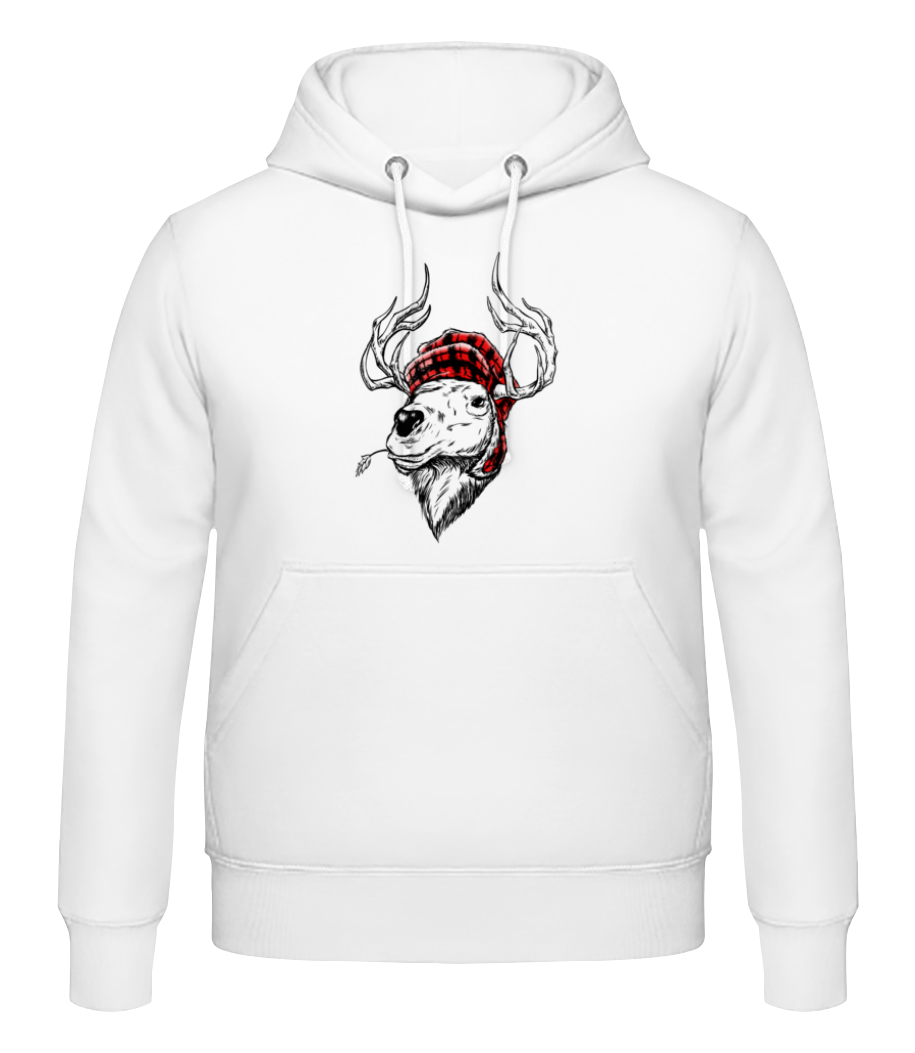 Renne De Noël - Sweat à capuche Homme - Blanc - Devant