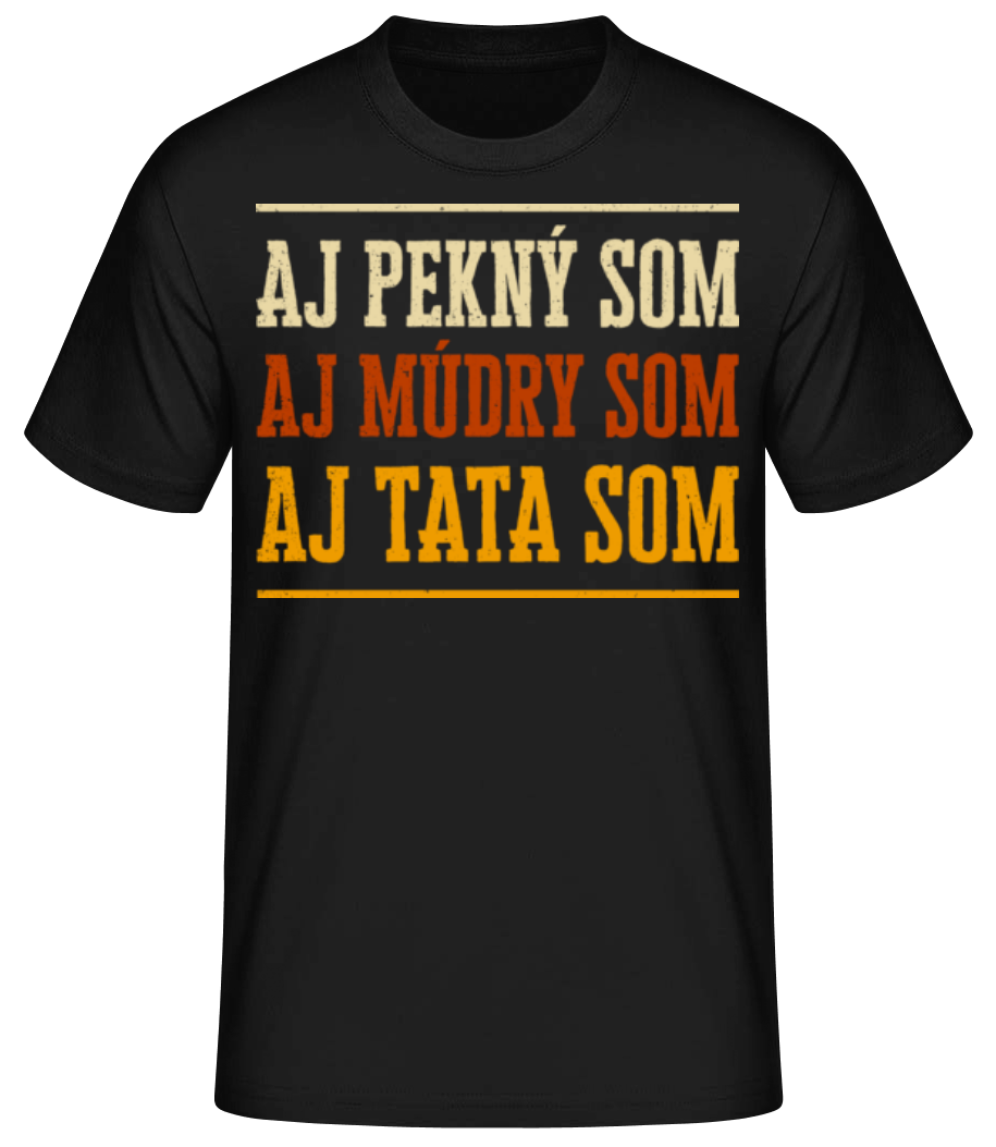 Náhľad: Aj Pekný Som - Pánske basic tričko - Čierna - Predné