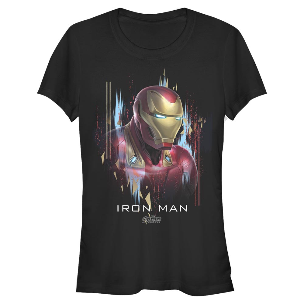 Aperçu: Marvel - Avengers Endgame - Iron Man Ironman Portrait - Femme T-shirt - Noir - Devant