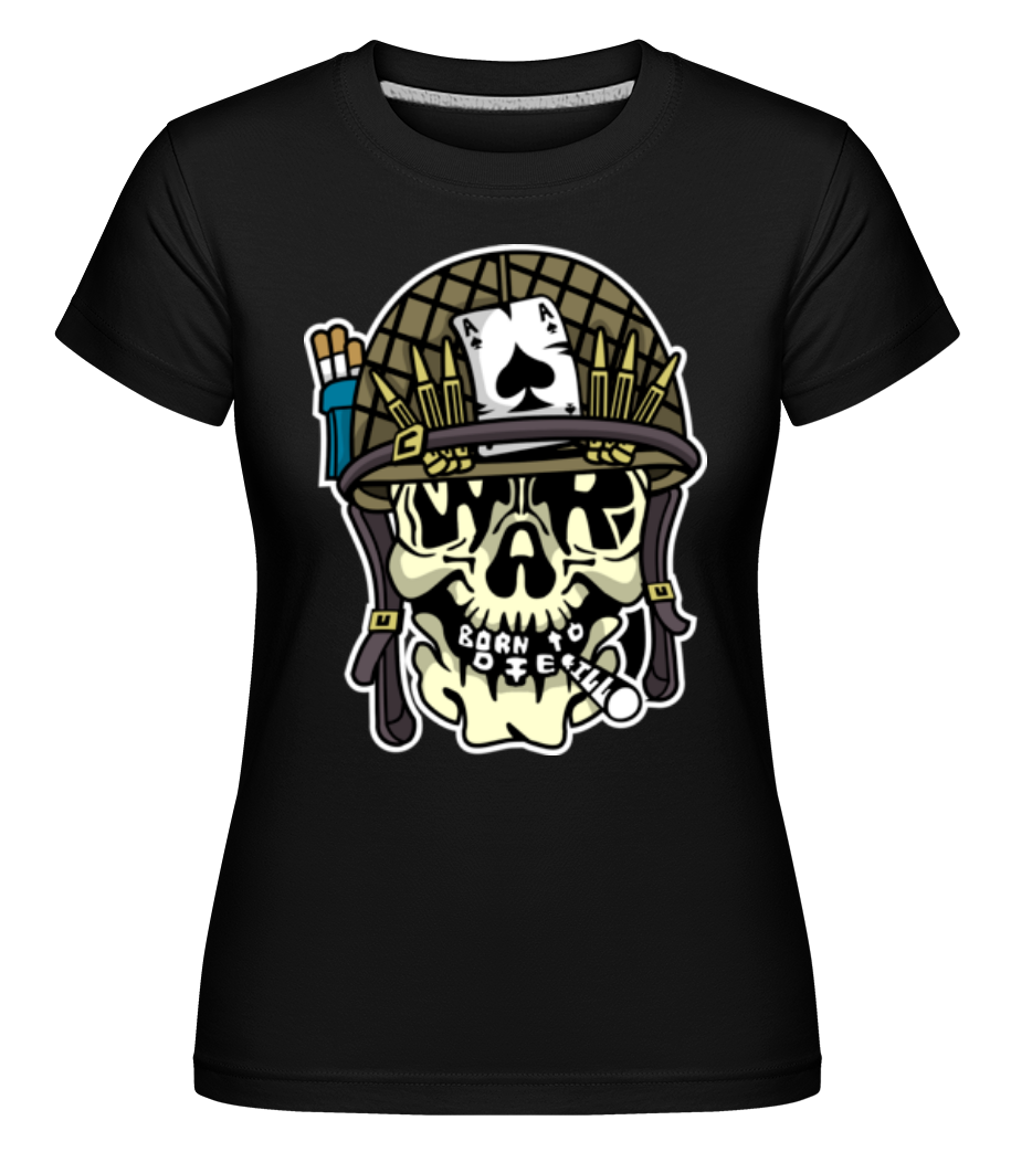 Aperçu: Skull War -  T-shirt Shirtinator femme - Noir - Devant