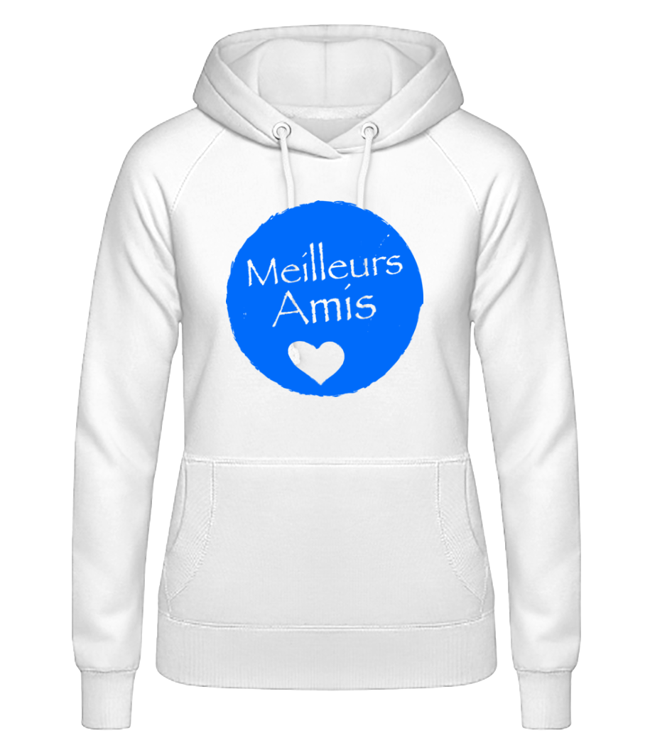 Meilleurs Amis - Sweat à capuche Femme - Blanc - Devant