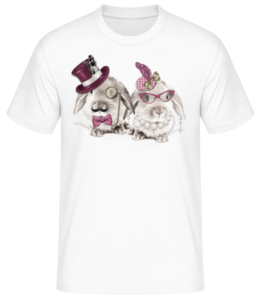 Aperçu: Mr Et Madame Lapin - T-shirt standard Homme - Blanc - Devant