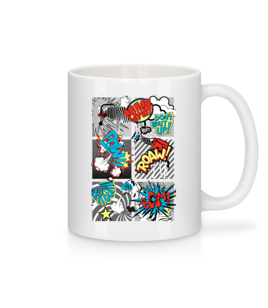 Animaux Bande Dessinée · Mug en céramique blanc