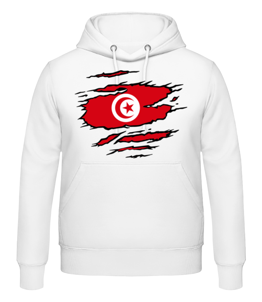Drapeau déchiré Tunisie · Sweat à capuche Homme