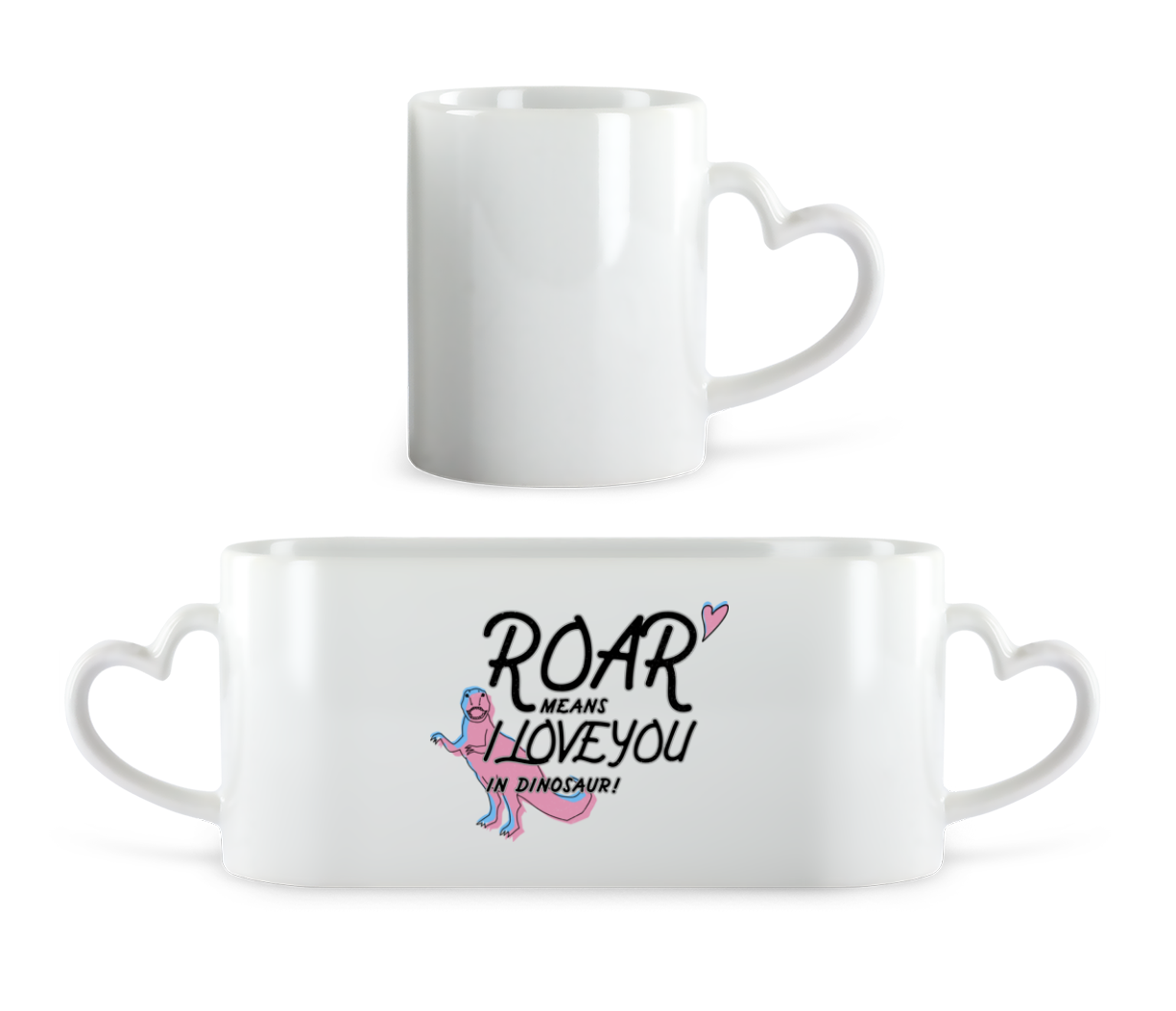 Roar I Love You · Tasse en forme de coeur