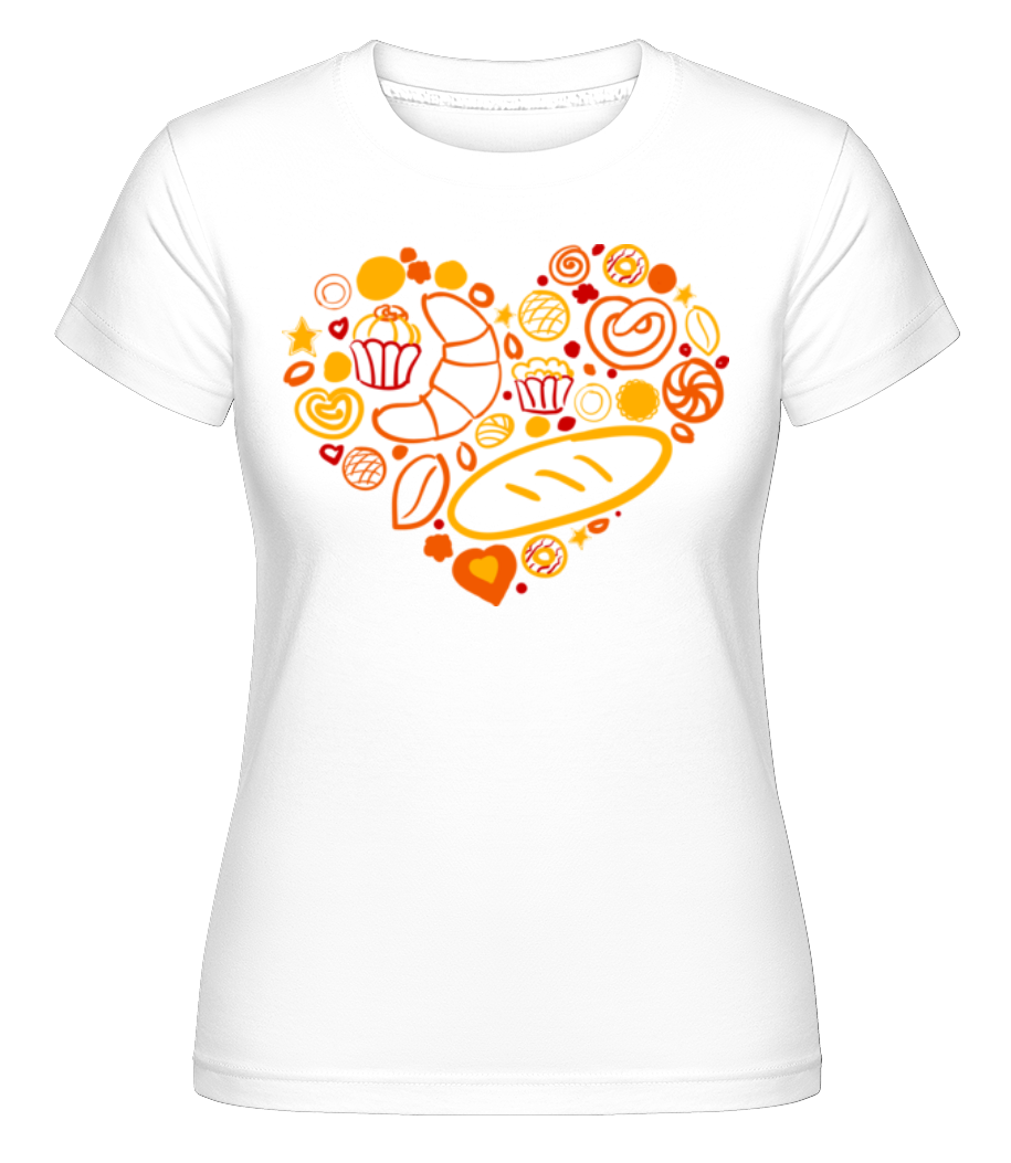 Aperçu: Coeur Du Petit Déjeuner -  T-shirt Shirtinator femme - Blanc - Devant