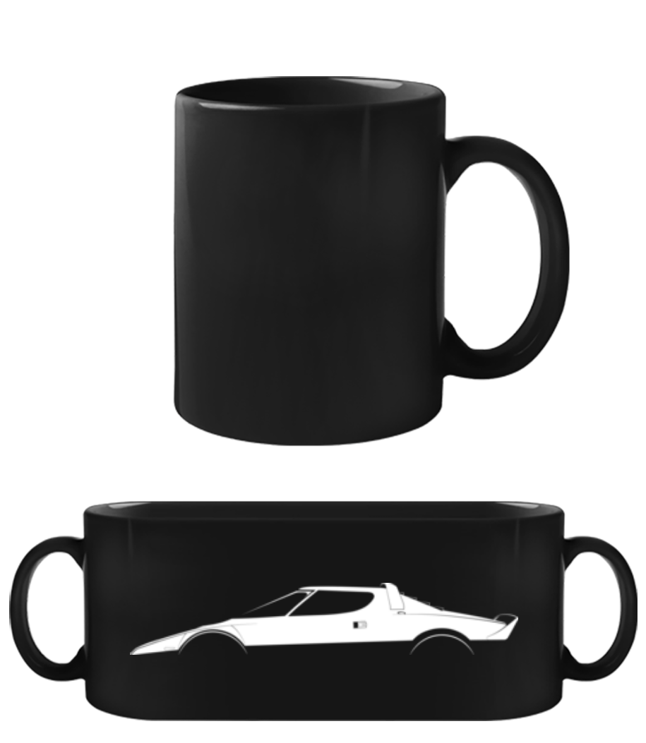 'Lancia Stratos Stradale' Silhoeutte · Tasse Noire
