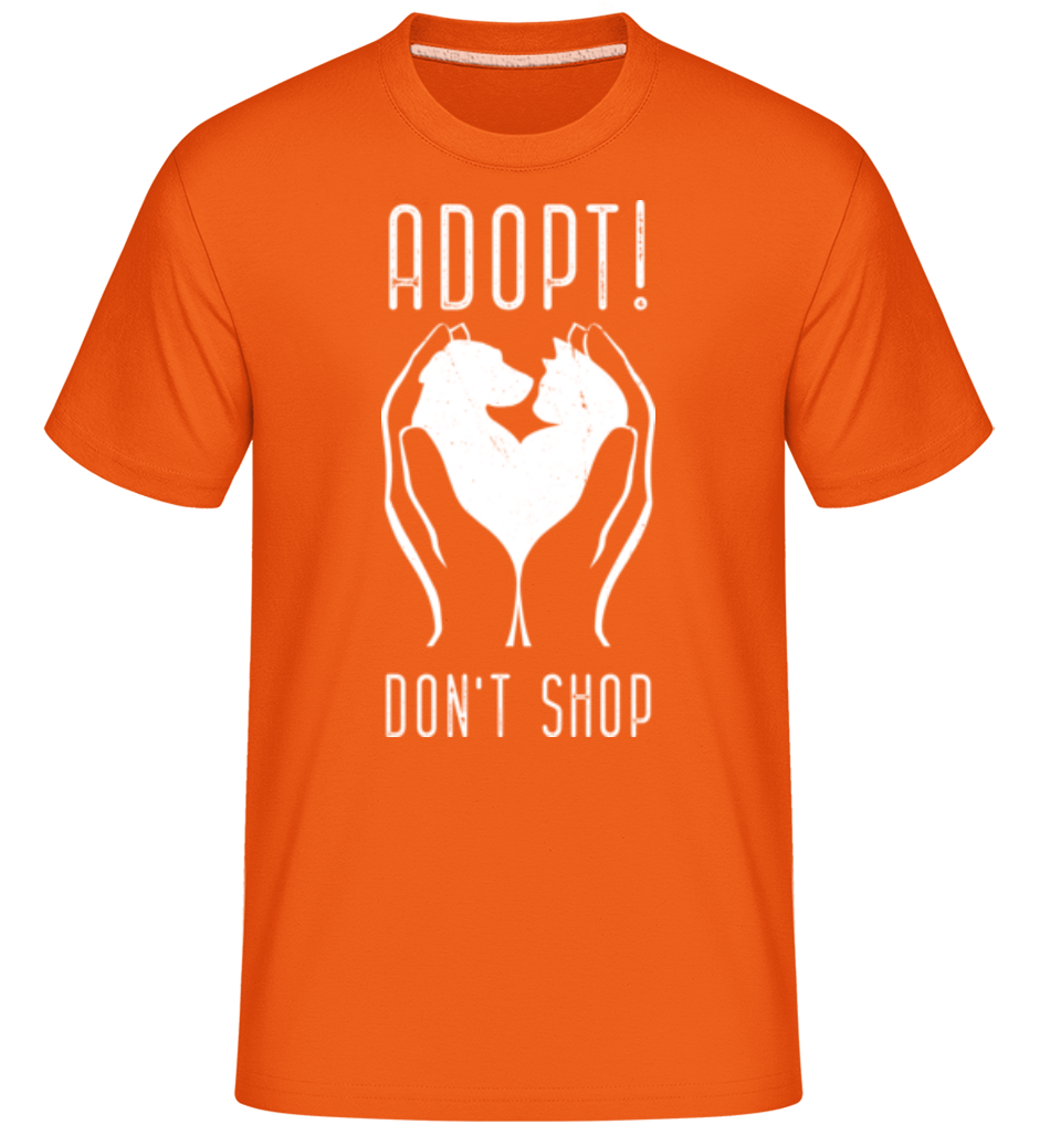 Aperçu: Adopt Dont Shop -  T-Shirt Shirtinator homme - Orange - Devant