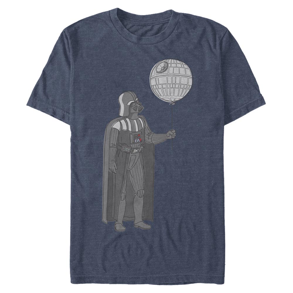 Aperçu: Star Wars - Darth Vader Death Balloon - Homme T-shirt - Bleu marine chiné - Devant