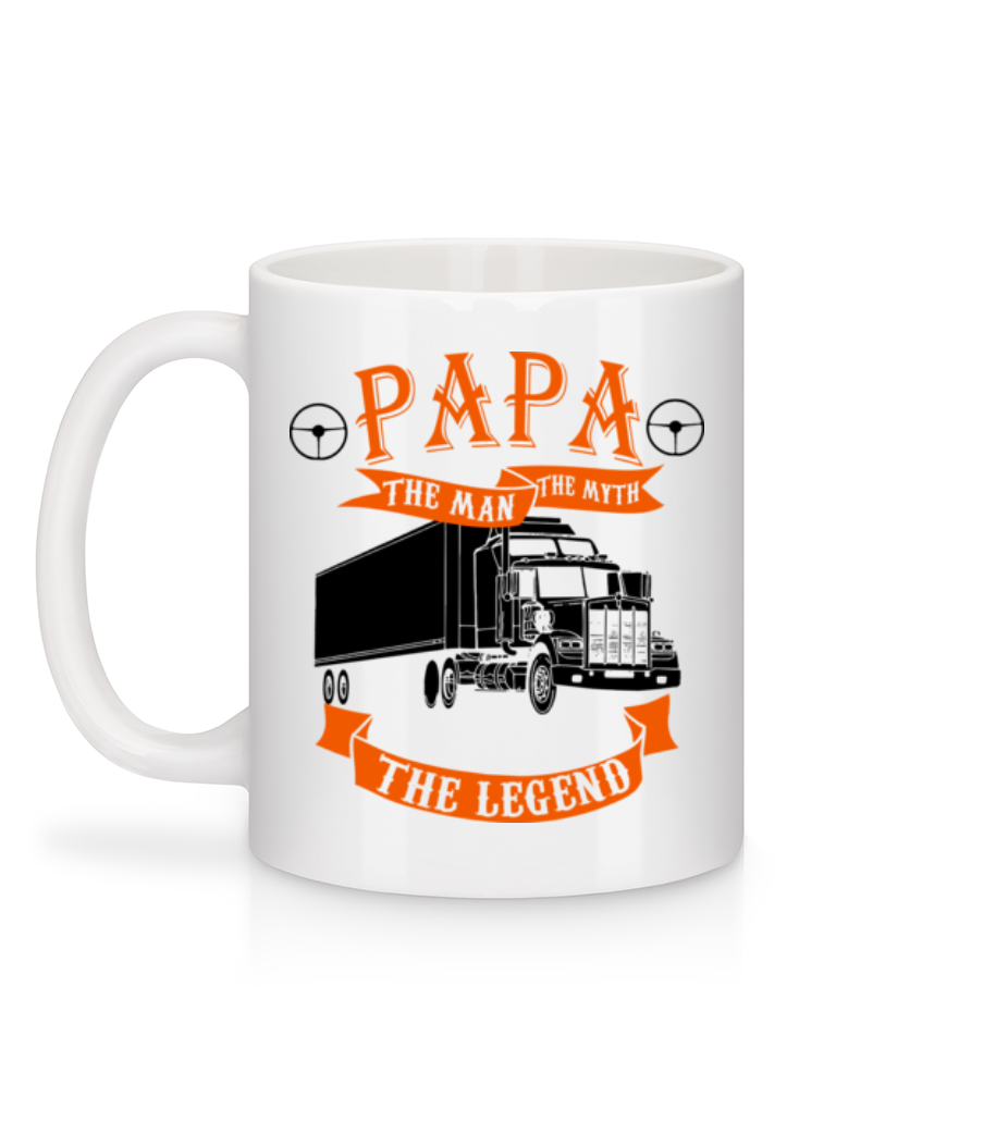 Aperçu: Papa The Legend - Mug en céramique blanc - Blanc - Derrière