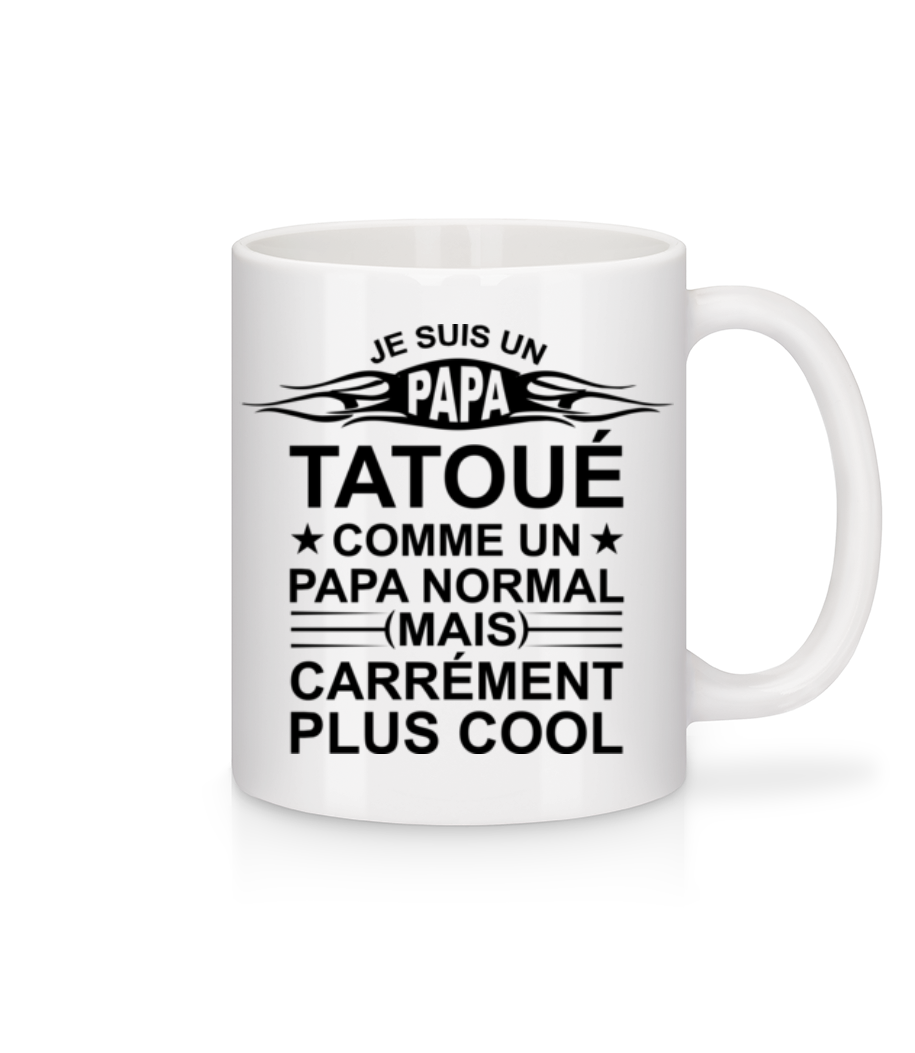 Je Suis Un Papa Tatoué · Mug en céramique blanc