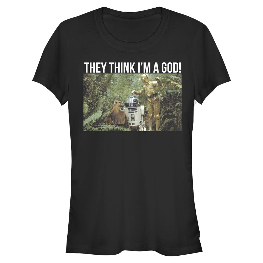 Aperçu: Star Wars - Skupina C3PO God - Femme T-shirt - Noir - Devant