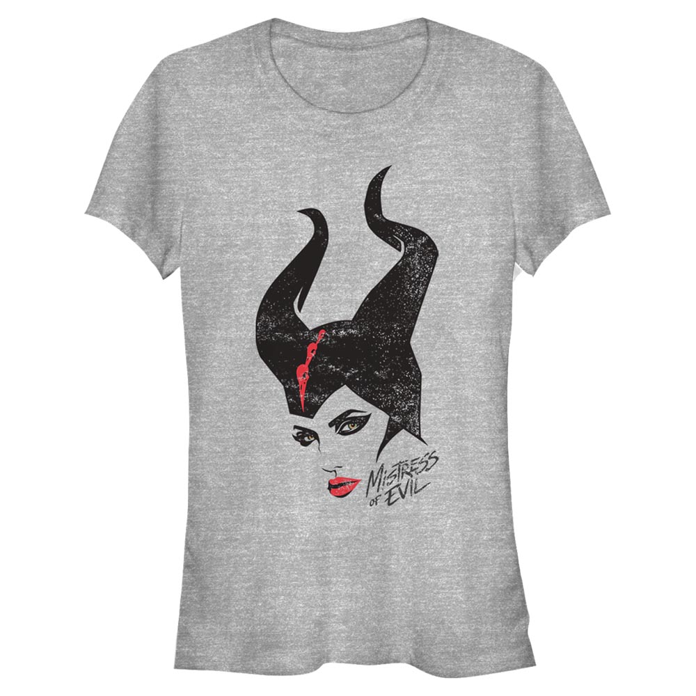 Disney - Maléfique Le Pouvoir du Mal - Maleficent Mal Evil - Femme T-shirt - Gris chiné - Devant
