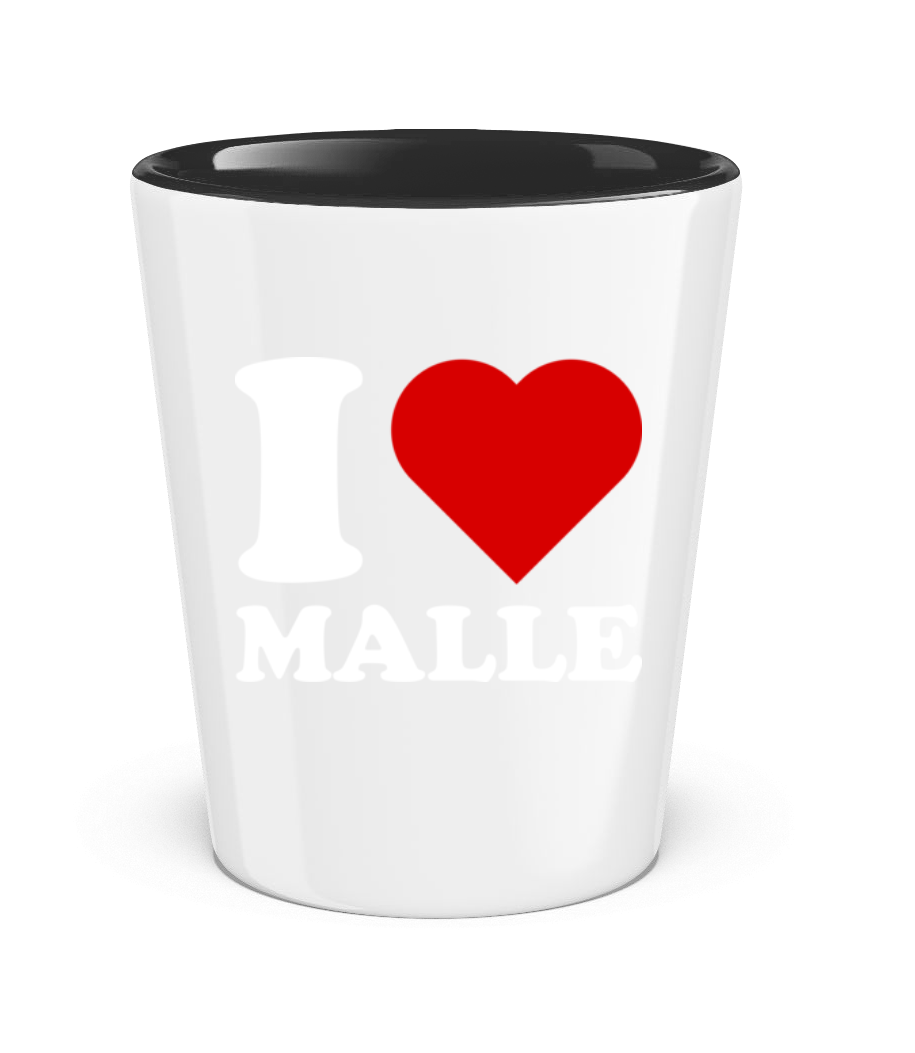 I Love Malle · Verre à shot bicolore