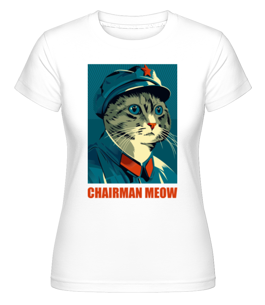 Aperçu: Chairman Meow -  T-shirt Shirtinator femme - Blanc - Devant