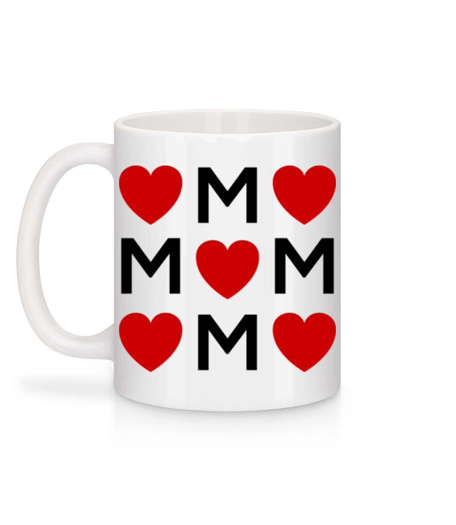 Aperçu: Amour Maman - Mug en céramique blanc - Blanc - Derrière