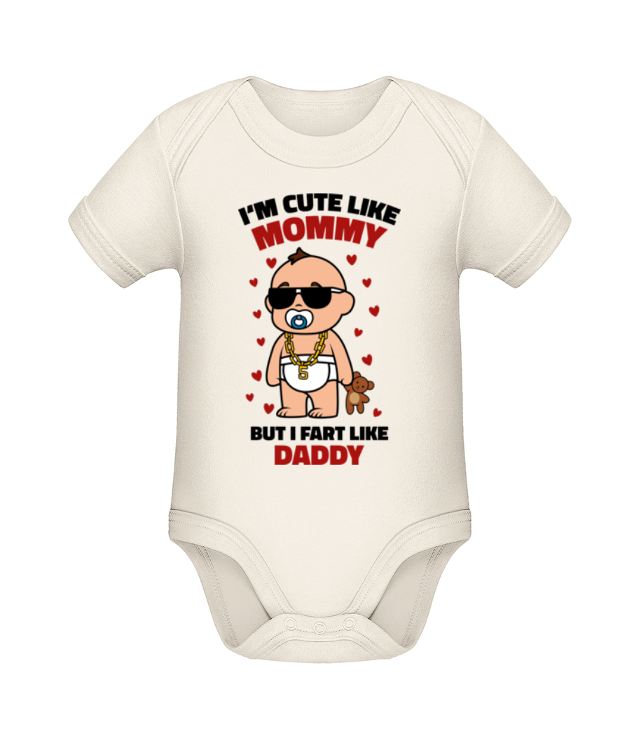 Cute Like Mommy Fart Like Daddy · Body manches courtes bio