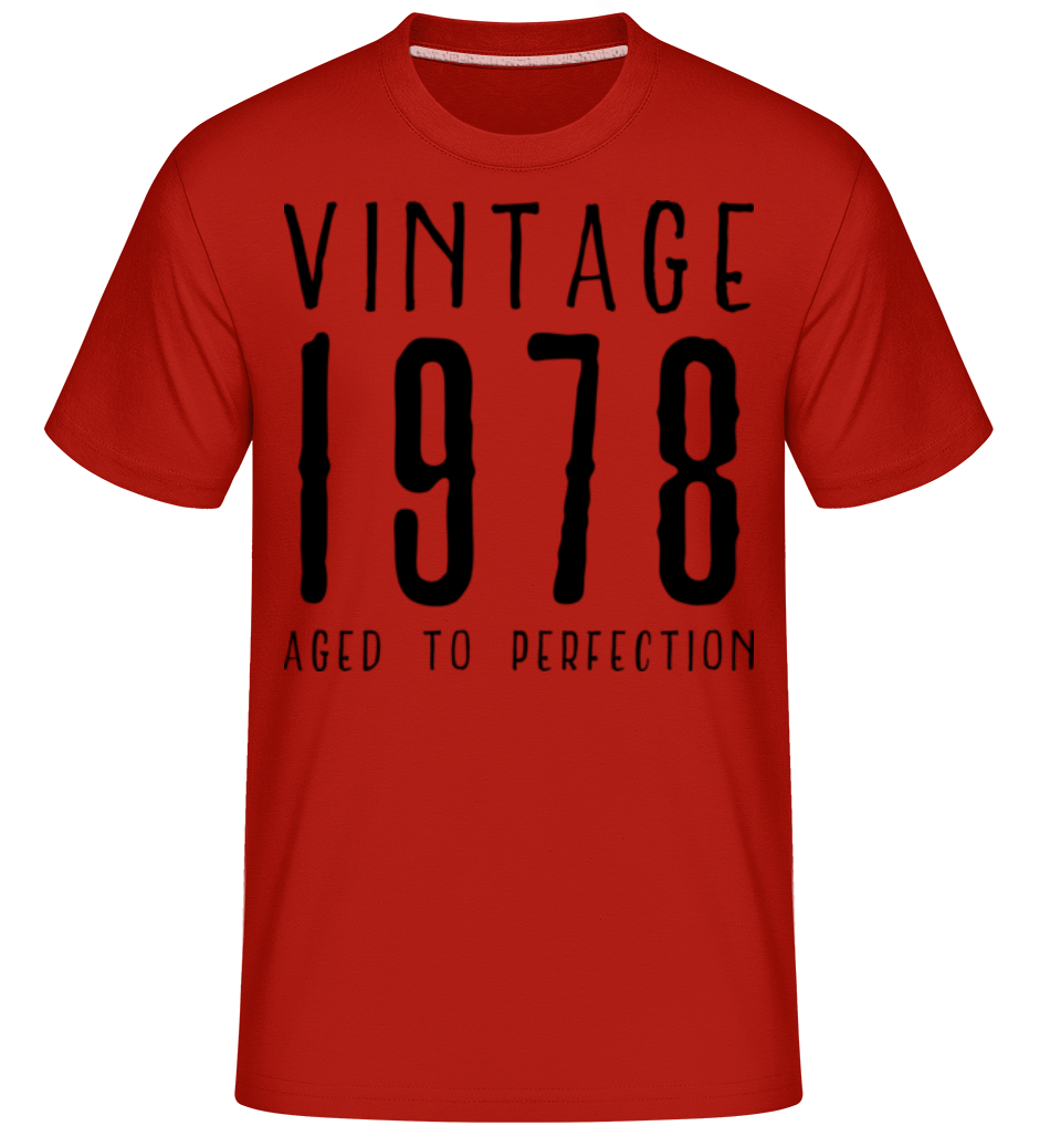 Aperçu: Vintage 1978 Aged To Perfection -  T-Shirt Shirtinator homme - Rouge - Devant