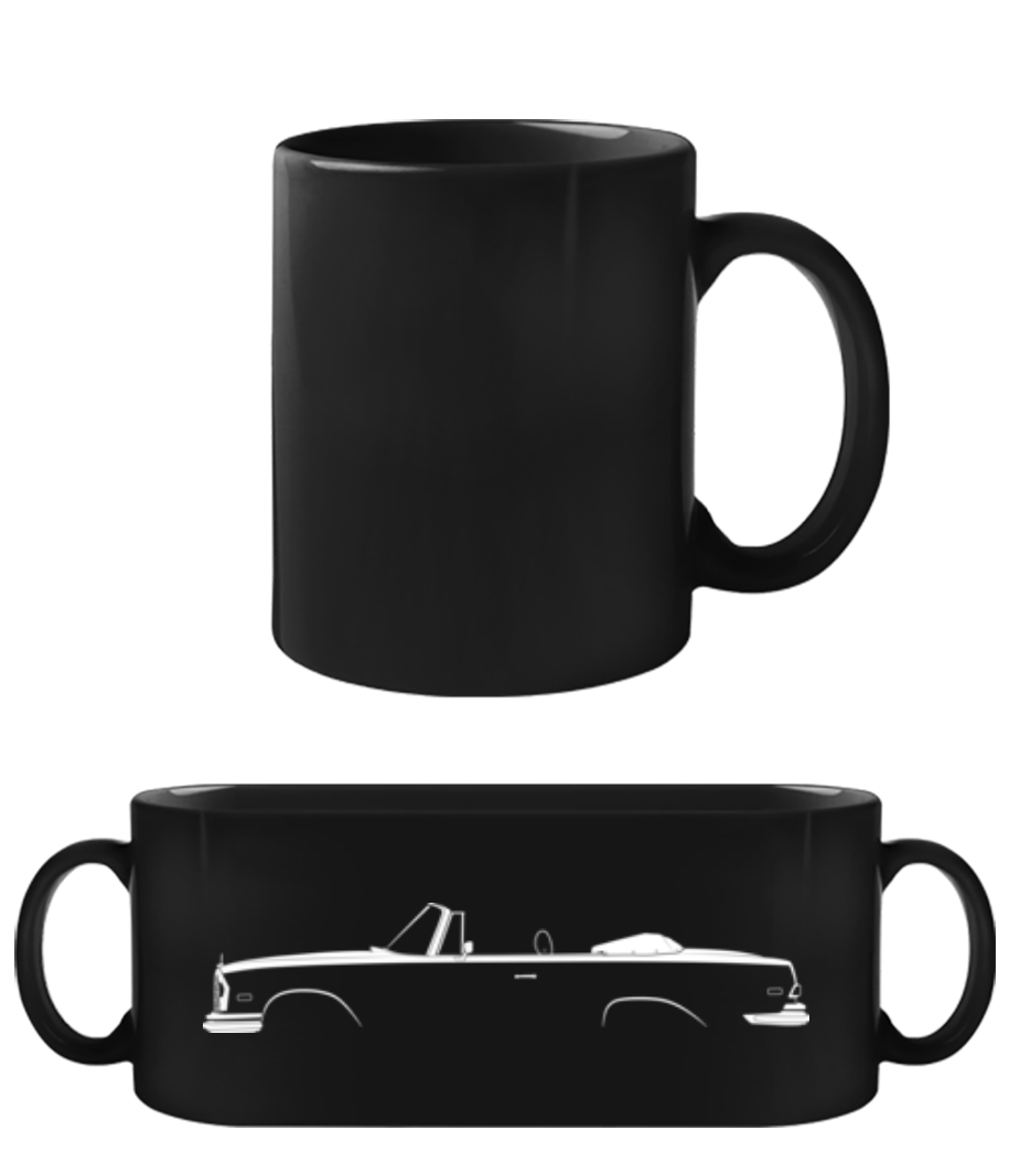 'Mercedes-Benz 280SE Cabrio' Silhouette · Schwarze Tasse