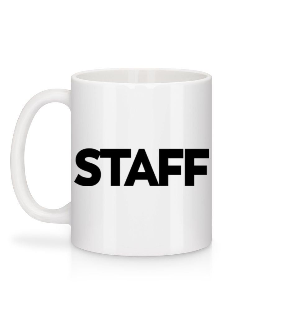 Aperçu: Staff - Mug en céramique blanc - Blanc - Derrière