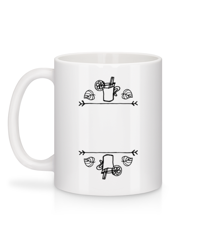 Aperçu: Modèle De Vin Chaud - Mug en céramique blanc - Blanc - Derrière