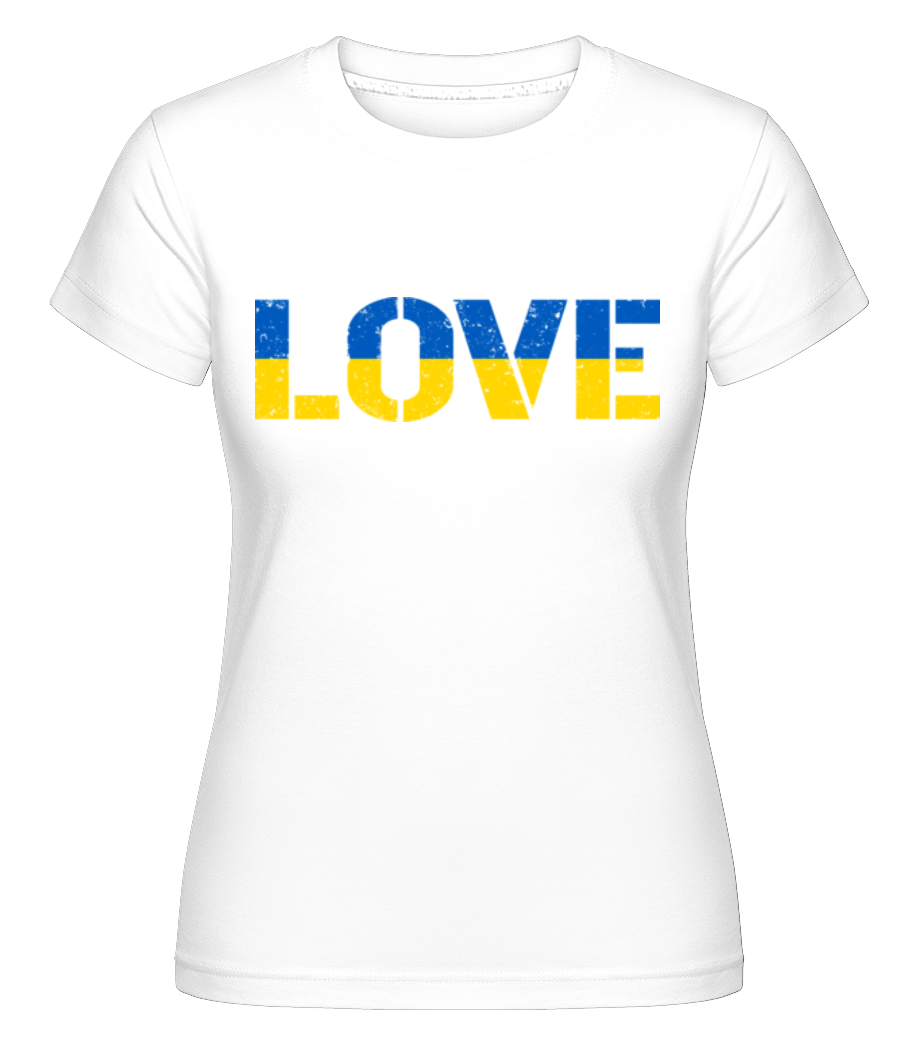 Love Ukraine -  T-shirt Shirtinator femme - Blanc - Devant