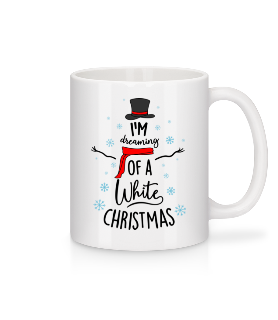 Aperçu: I Am Dreaming Of A White Christmas - Mug en céramique blanc - Blanc - Devant