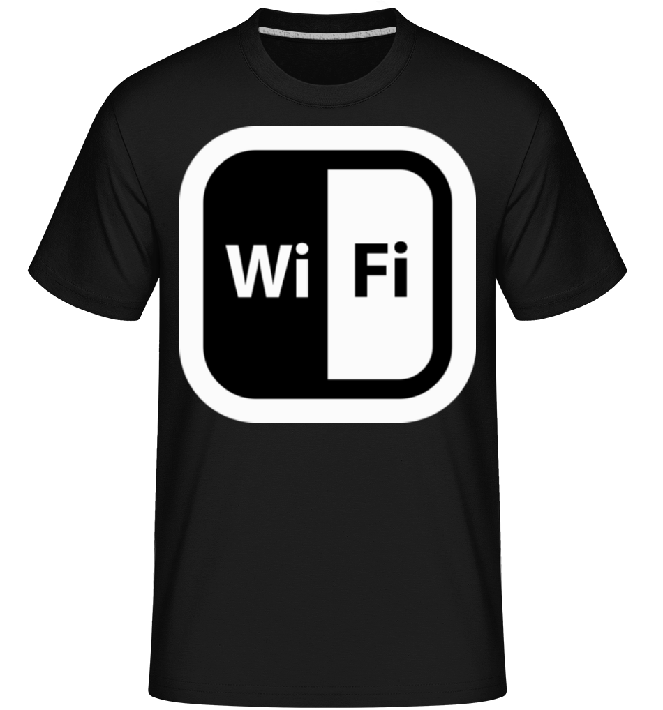 Aperçu: WiFi Icon Black/White -  T-Shirt Shirtinator homme - Noir - Devant