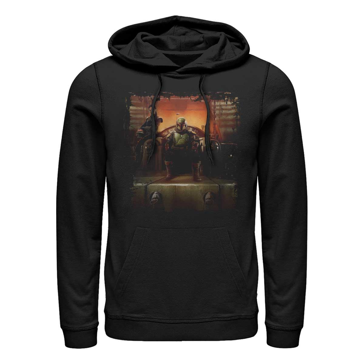 Aperçu: Star Wars - Book of Boba Fett - Skupina Boba Painterly Throne - Unisex Sweat à capuche - Noir - Devant