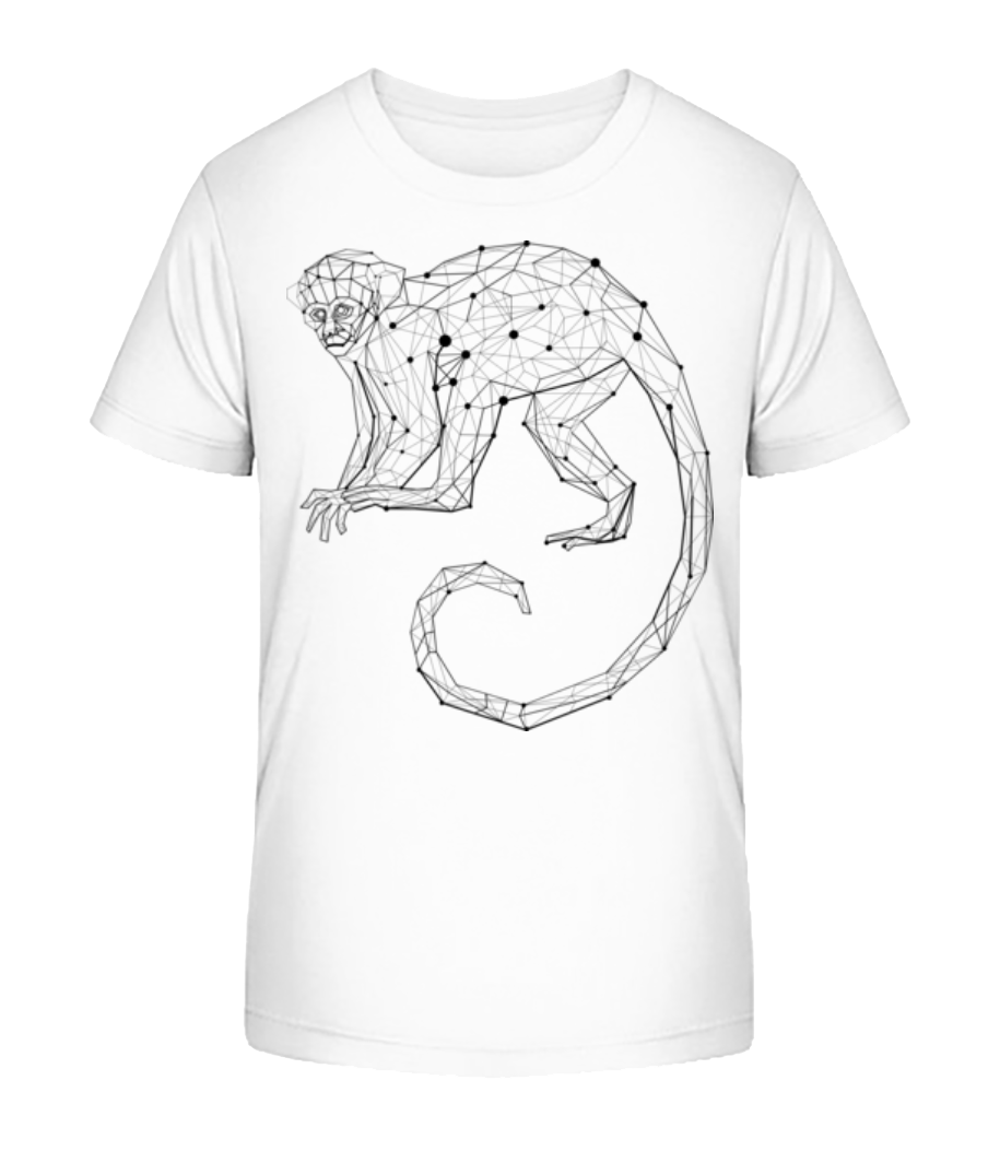 Aperçu: Polygon Singe - T-shirt bio Enfant Stanley Stella 2.0 - Blanc - Devant