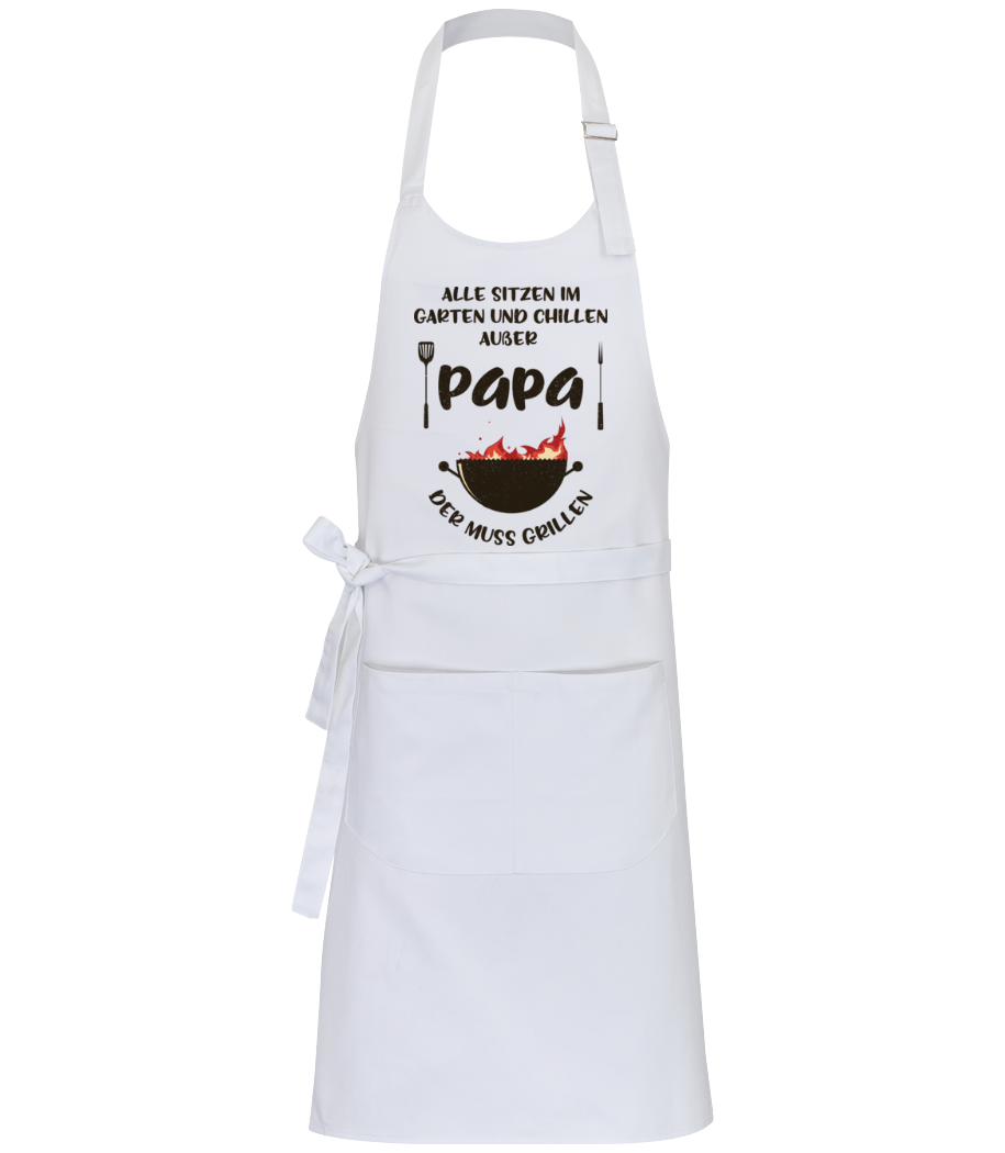Alle Sitzen Im Garten Papa · Profi Kochschürze