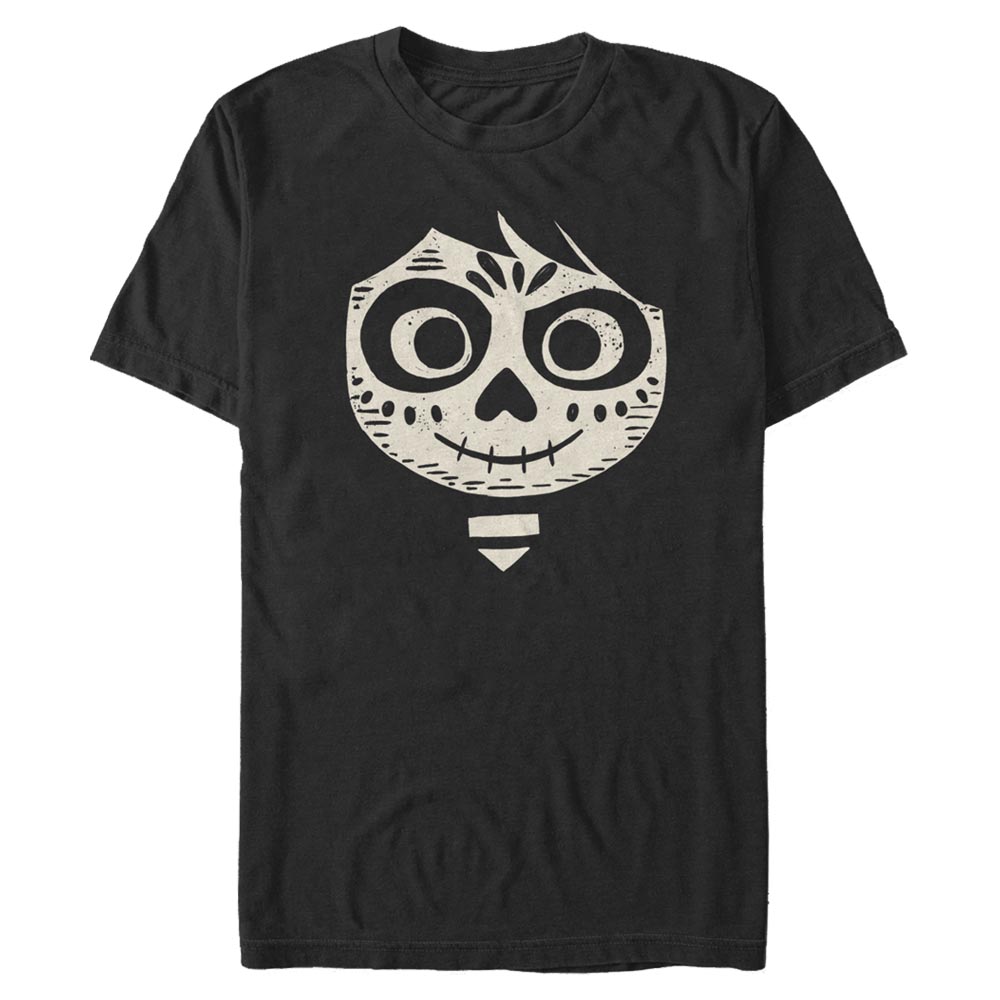 Aperçu: Pixar - Coco - Miguel Face - Halloween - Homme T-shirt - Noir - Devant