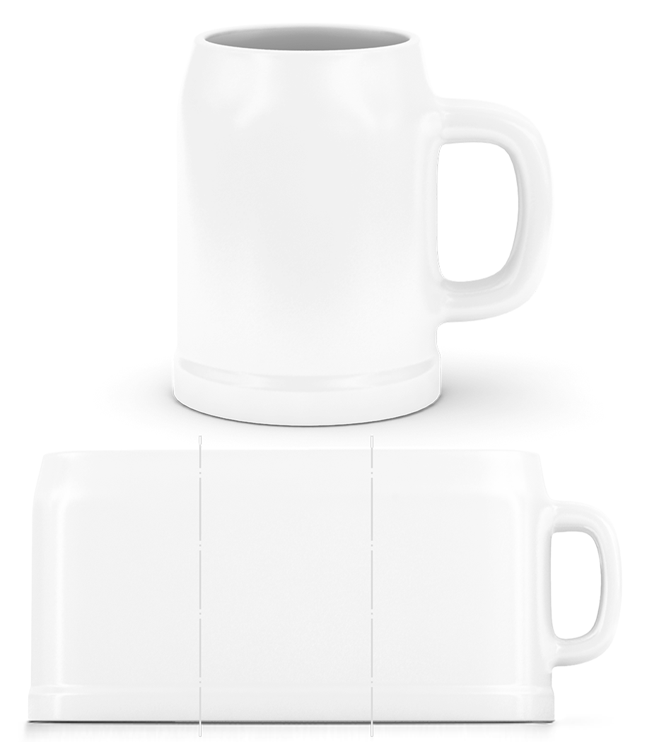 Aperçu: Chope de bière - Blanc - Devant