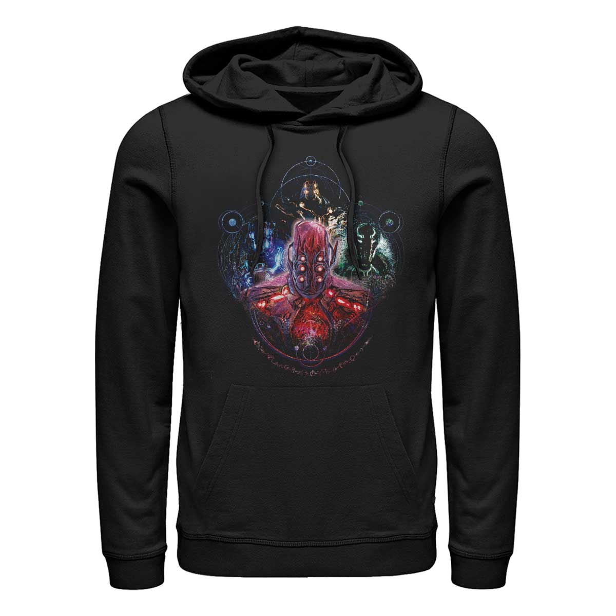 Vorschau: Marvel - Les Éternels - Gruppe Celestials Four - Unisex Hoodie - Schwarz - Vorne