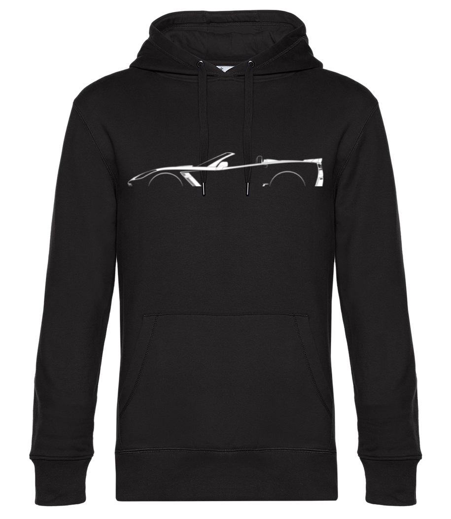 Aperçu: 'Chevrolet Corvette C7 Z06' Silhouette - Sweat à capuche premium Unisexe - Noir - Devant