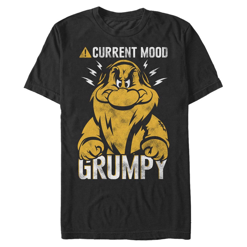 Aperçu: Disney - Blanche-Neige et les Sept Nains - Rejpal Thoughtfully - Homme T-shirt - Noir - Devant