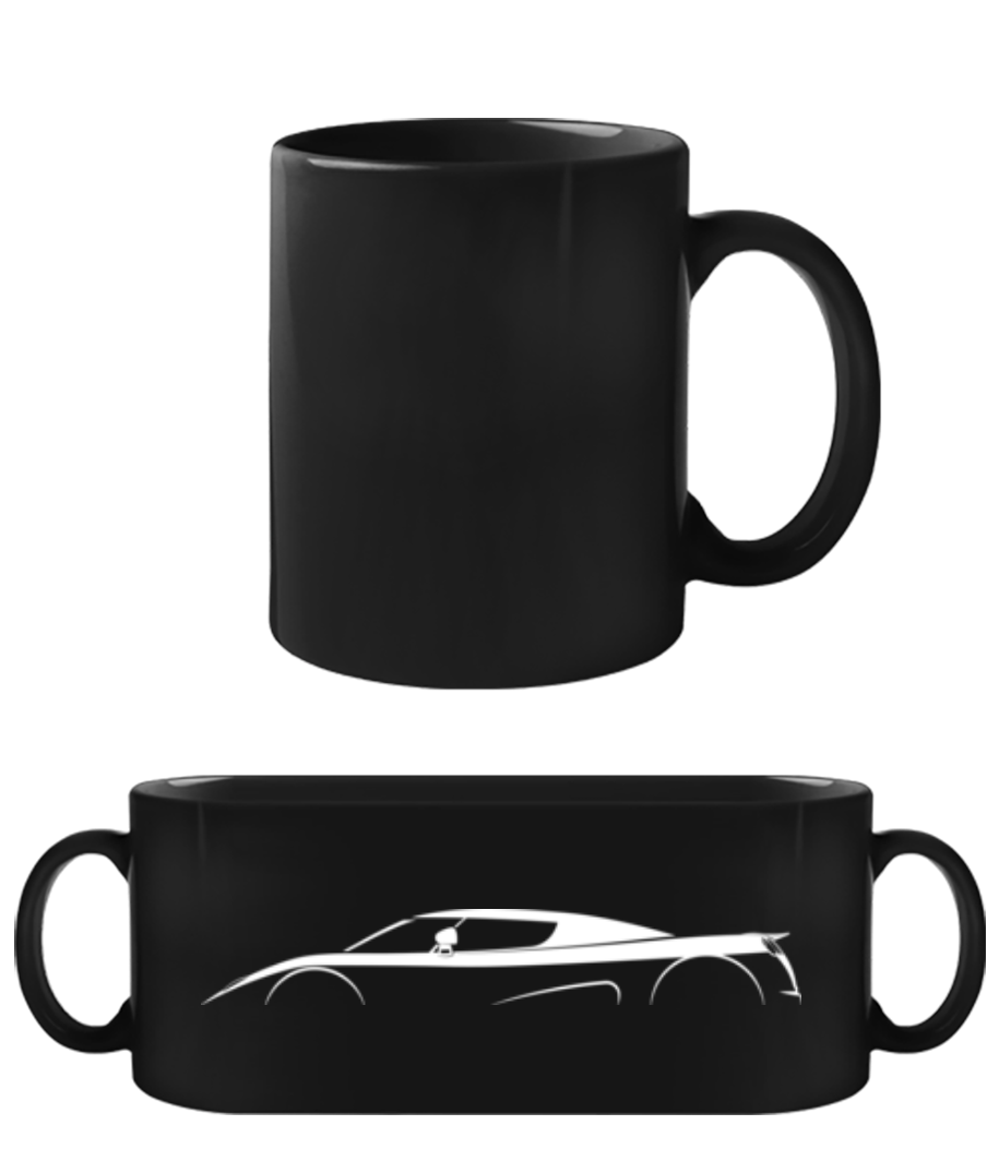 'Koenigsegg CC8S' Silhouette · Tasse Noire