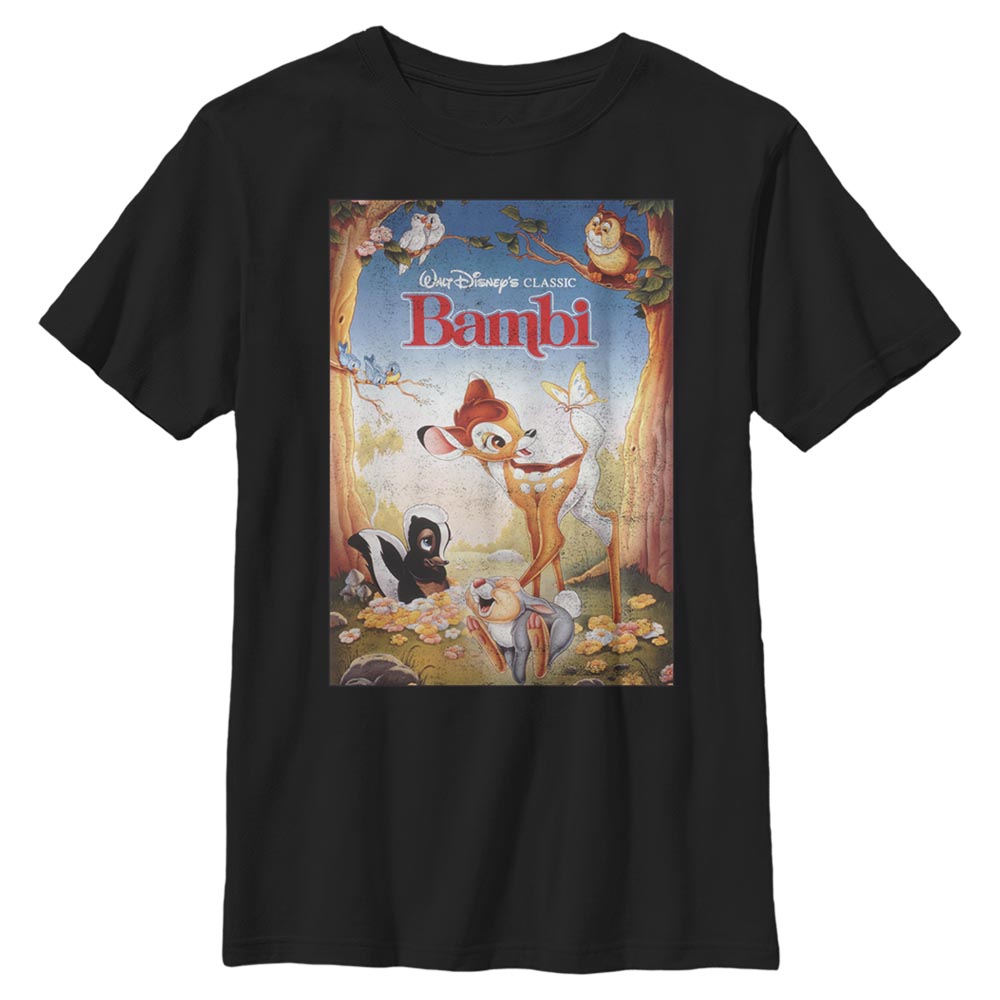 Aperçu: Disney - Bambi - Bambi Beautiful Friendships - Enfant T-shirt - Noir - Devant