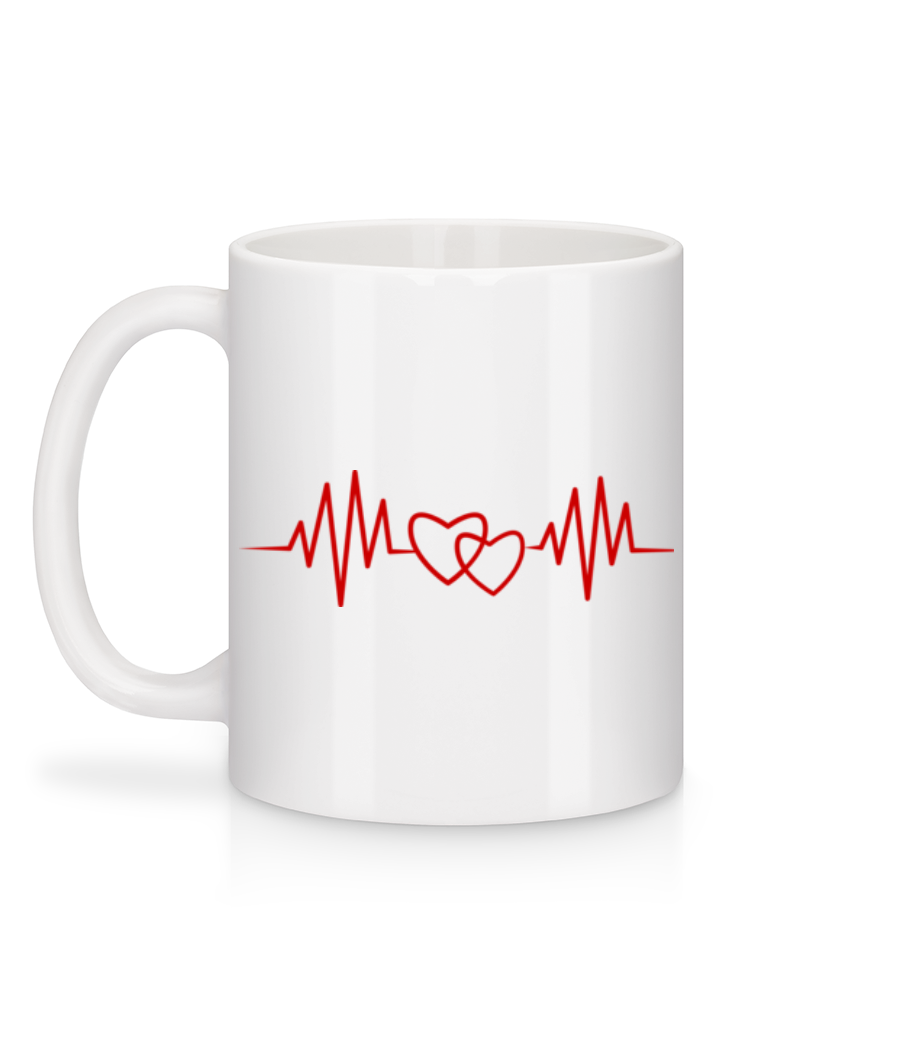 Aperçu: Pulsation Du Cœur - Mug en céramique blanc - Blanc - Derrière