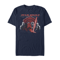 Star Wars - Episode 7 - Kylo & Stormtroopers Break Forth - Men's T-Shirt - Navy - Front Star Wars - Episode 7 - Kylo & Stormtroopers Break Forth - Men's T-Shirt - Navy - Front