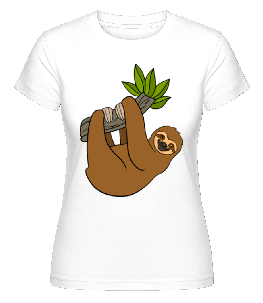 Paresseux Se Bloque Sur La Branche -  T-shirt Shirtinator femme - Blanc - Devant