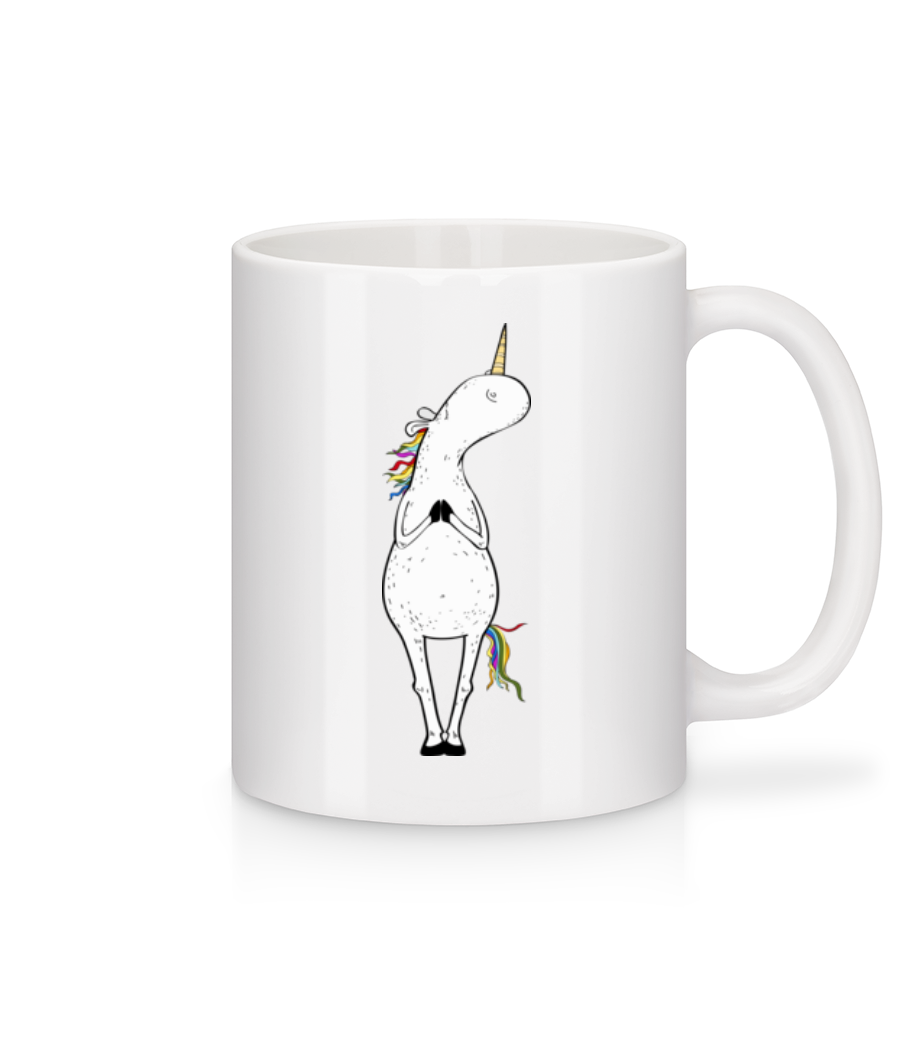 Yoga Licorne L'arbre · Mug en céramique blanc