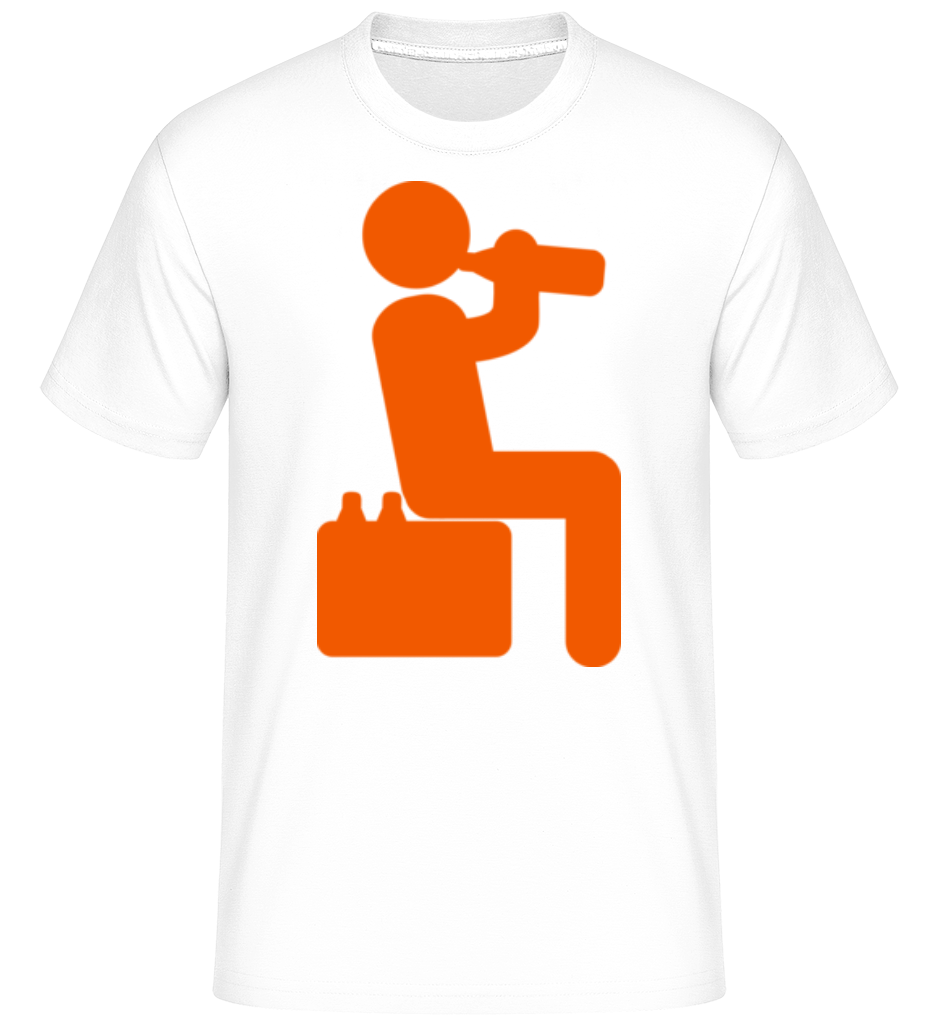 Boire Bière Orange -  T-Shirt Shirtinator homme - Blanc - Devant