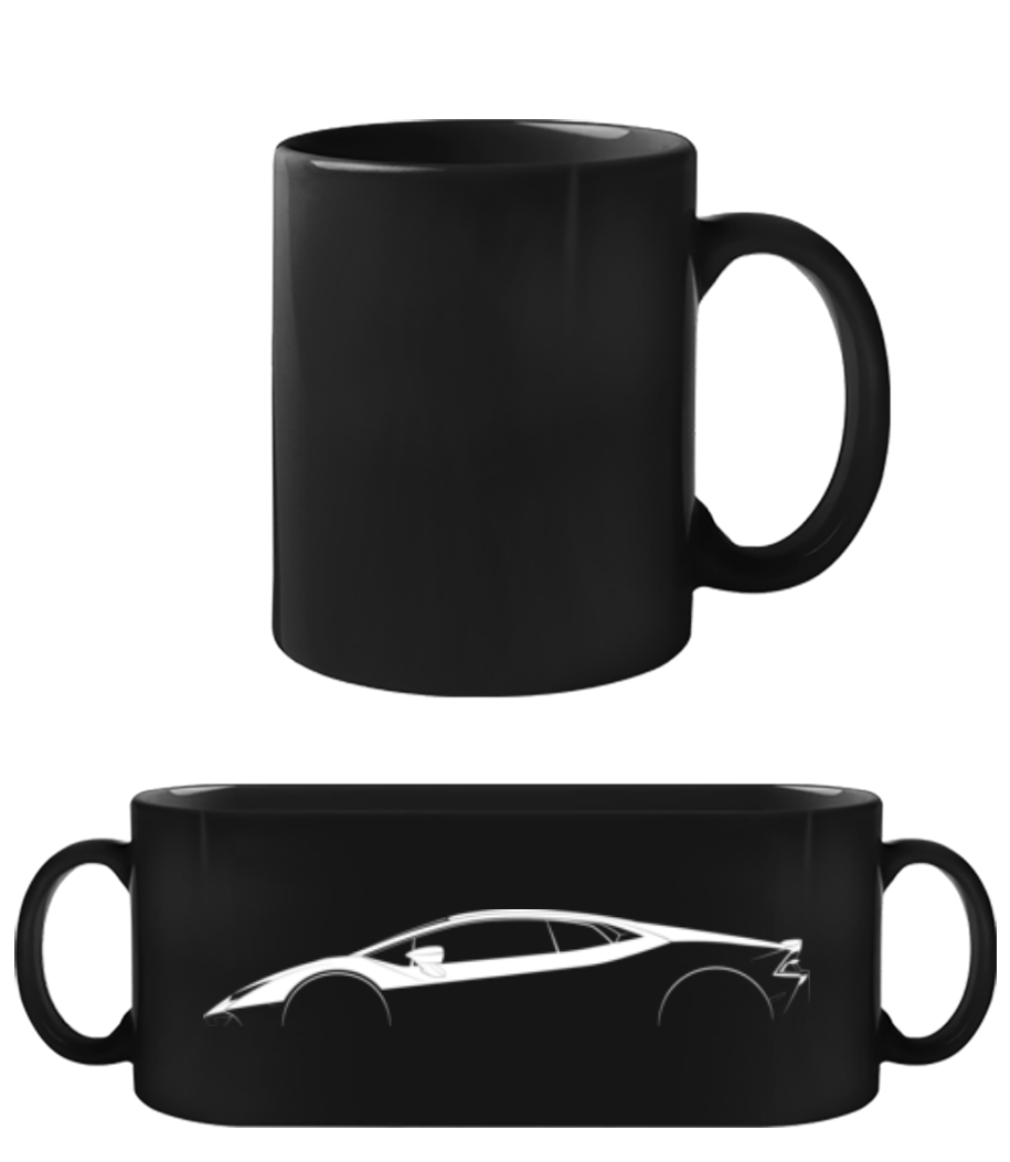 'Lamborghini Huracan Evo' Silhouette · Tasse Noire