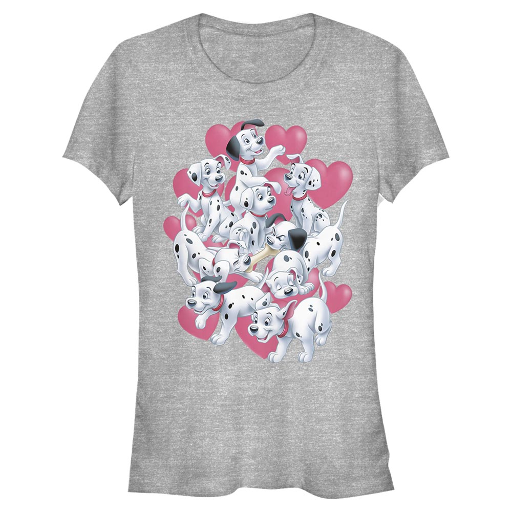 Disney Classics - Les 101 Dalmatiens - Photo de groupe Dalmatian Group Valentines - Valentine's Day - Femme T-shirt