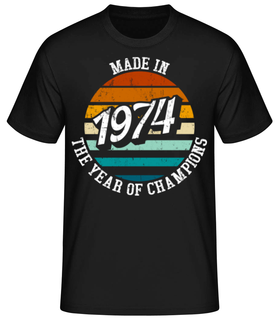 Aperçu: 1974 The Year Of Champions - T-shirt standard Homme - Noir - Devant