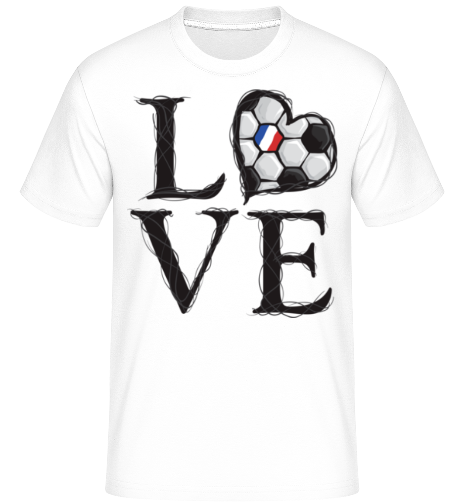 Aperçu: Football Amour France -  T-Shirt Shirtinator homme - Blanc - Devant