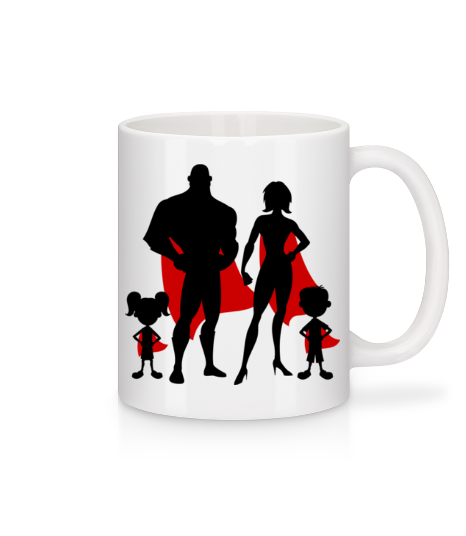 Aperçu: Superhero Family - Mug en céramique blanc - Blanc - Devant