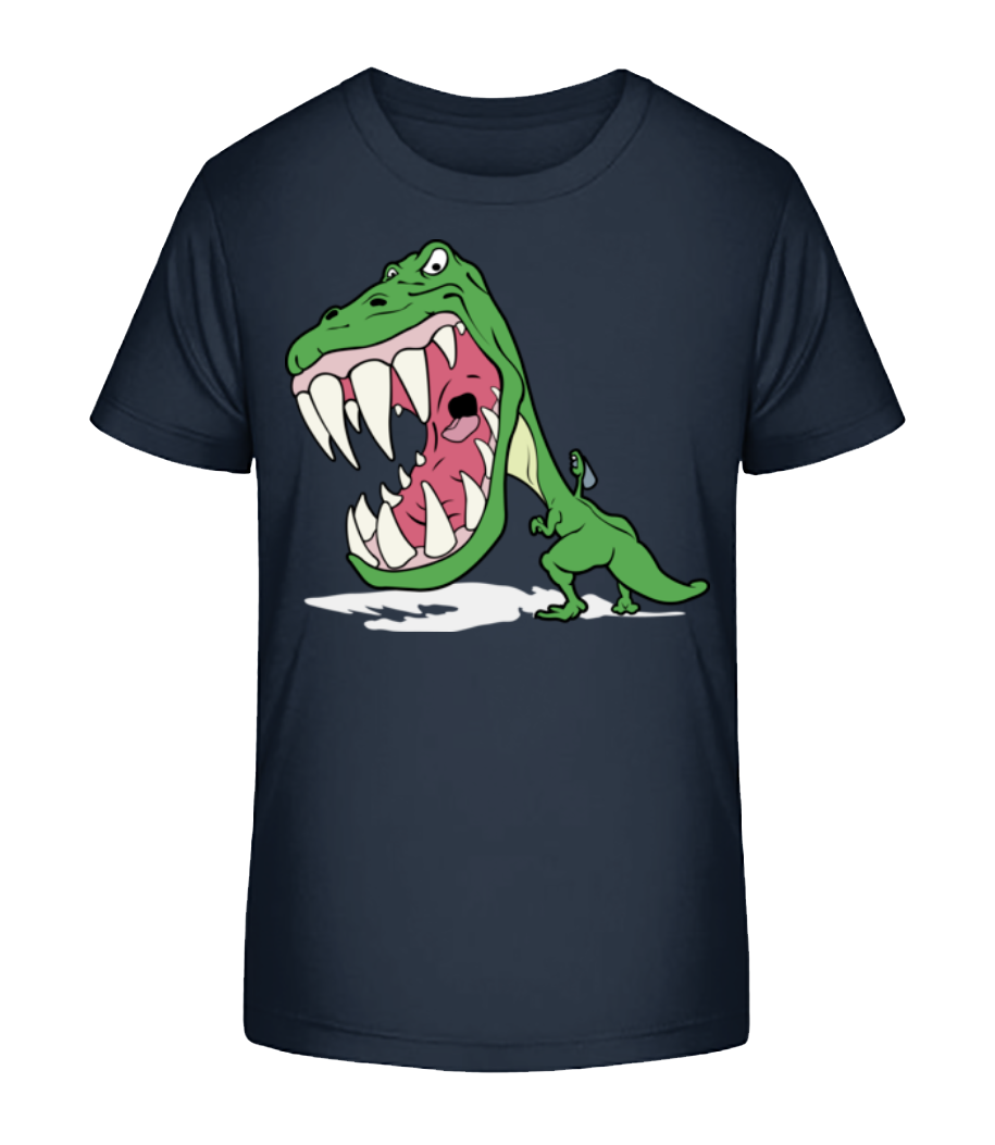 Dinosaur Kids Green - T-shirt bio Enfant Stanley Stella 2.0 - Bleu marine - Devant